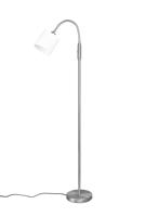 Trio VloerlampTommy 130cm RVS met wit - R46331001