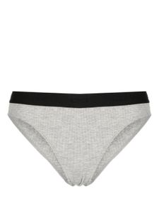 Natasha Zinko culotte en coton à motif brodé - Gris