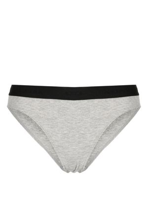 Natasha Zinko culotte en coton à motif brodé - Gris