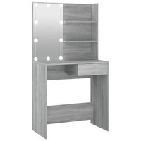 The Living Store Kaptafel - 74.5 x 40 x 141 cm - Grijs Sonoma Eiken