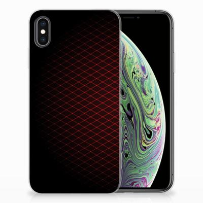 Apple iPhone Xs Max | TPU bumper | Geruit Rood