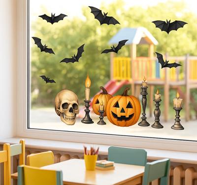Diverse halloweendecoraties raamsticker