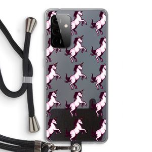 Musketon Unicorn: Samsung Galaxy A72 5G Transparant Hoesje met koord