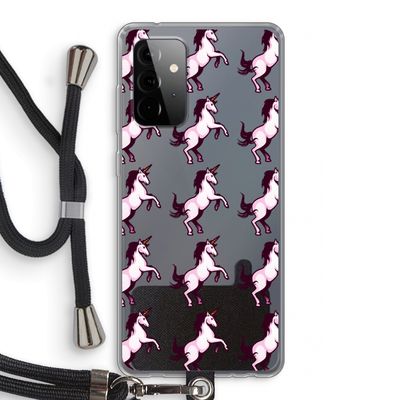 Musketon Unicorn: Samsung Galaxy A72 5G Transparant Hoesje met koord