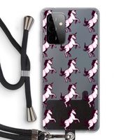 Musketon Unicorn: Samsung Galaxy A72 5G Transparant Hoesje met koord