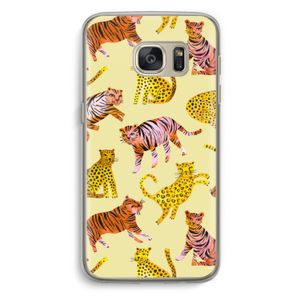 Cute Tigers and Leopards: Samsung Galaxy S7 Transparant Hoesje