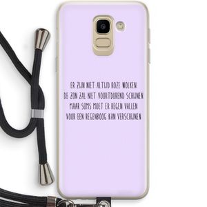 Regenboog: Samsung Galaxy J6 (2018) Transparant Hoesje met koord