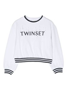 TWINSET Kids Sweater met logoprint - Wit