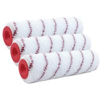 Sorex Muur vacht anti spat verfroller - 3x - polyester - geweven - pluisvrij - 7,2 x 18 cm
