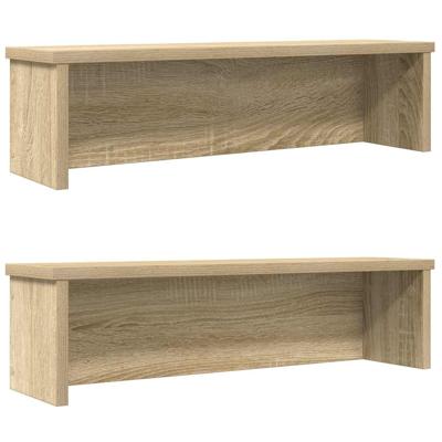Keukenrekken stapelbaar 2 st 50x15x16 cm sonoma eikenkleurig