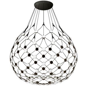 Luceplan - Mesh D86 Ø100cm LED met 3 meter snoer hanglamp zwart