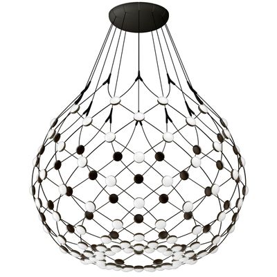 Luceplan - Mesh D86 Ø100cm LED met 3 meter snoer hanglamp zwart