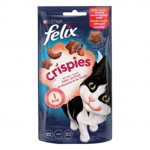 Felix Crispies met zalm- & forelsmaak kattensnacks 3 x 180 g