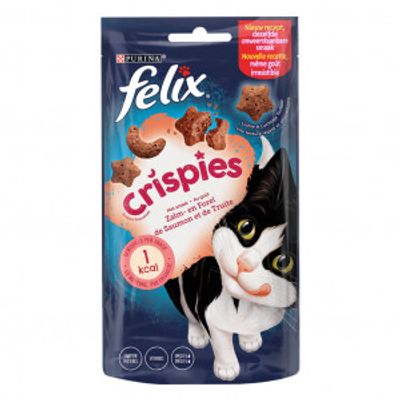 Felix Crispies met zalm- & forelsmaak kattensnacks 180 g