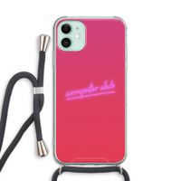 Vice Glow: iPhone 11 Transparant Hoesje met koord