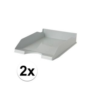 2 stuks brievenbakjes grijs A4 formaat