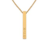 Bar ketting met naam - Goud