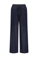 Like Flo zomer broek meisjes - navy blauw - broderie anglaise - Fenna