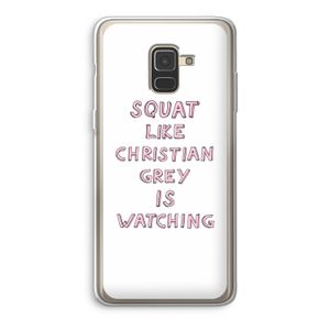 Christian Grey: Samsung Galaxy A8 (2018) Transparant Hoesje