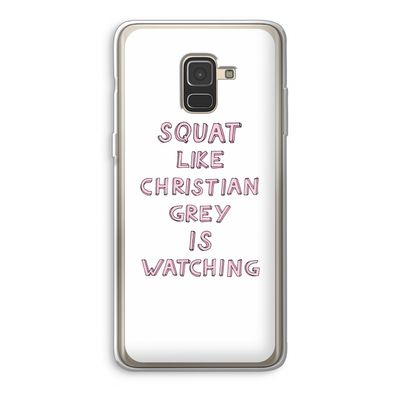 Christian Grey: Samsung Galaxy A8 (2018) Transparant Hoesje
