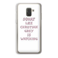 Christian Grey: Samsung Galaxy A8 (2018) Transparant Hoesje