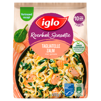 Iglo Roerbak Sensatie Tagliatelle Zalm 450g bij Jumbo