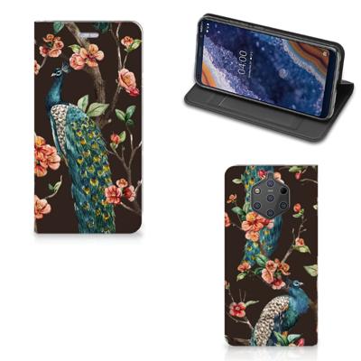 Nokia 9 PureView | Hoesje maken | Pauw met Bloemen