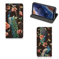 Nokia 9 PureView | Hoesje maken | Pauw met Bloemen