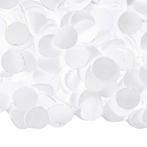 Witte confetti zak van 1 kilo   -