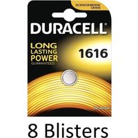 8 Stuks (8 Blisters a 1 st) Duracell CR1616 3V Single-use battery Lithium - thumbnail