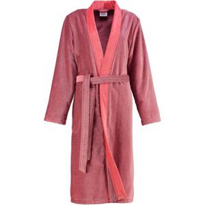 Cawö Cawo 6431 Velours Dames Badjas Kimono Rot 46