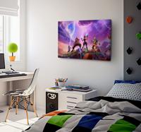 Karakters in een storm videogame canvas