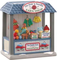 Lemax the knit &apos;n needle yarn shop verlicht kerstdorp tafereel Caddington Village 2022
