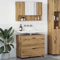 Badkamermeubelset met lade 2 pcs artisanaal eikenkleurig