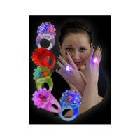 Lichtgevende Ring - LED - knipper - party - roze - incl batterijen