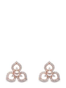 Yoko London boucles d'oreilles en or rose 18ct pavées de diamants