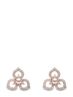 Yoko London boucles d'oreilles en or rose 18ct pavées de diamants - thumbnail