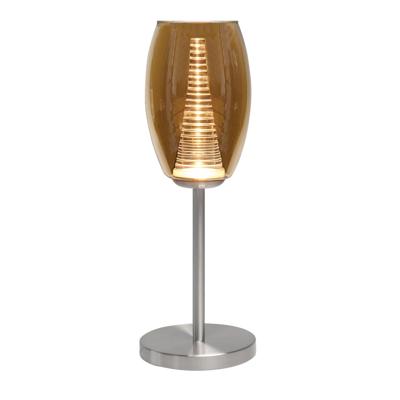 Highlight TafellampNebula nikkel met amber glas - T1433.28
