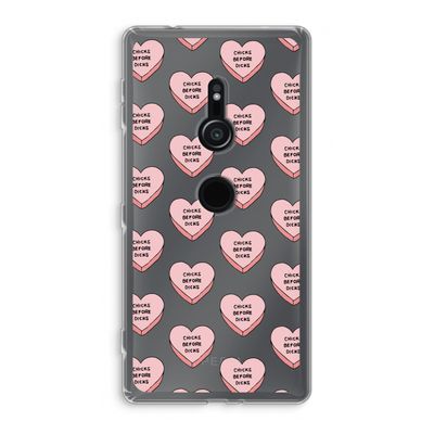 Chicks before dicks: Sony Xperia XZ2 Transparant Hoesje