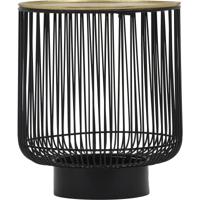 Bijzettafel - Trion Rana - Rond - 41cm - Zwart/Goud - Metaal