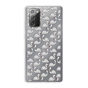 Zwanen: Samsung Galaxy Note 20 / Note 20 5G Transparant Hoesje