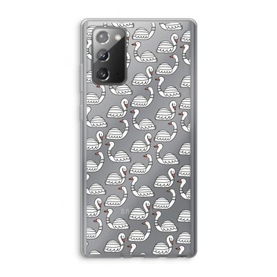 Zwanen: Samsung Galaxy Note 20 / Note 20 5G Transparant Hoesje