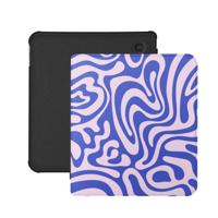 Lunso Kobo Libra Colour hoesje (7 inch) - Vegan Saffiano Leren Sleep Cover - Voilet Vortex