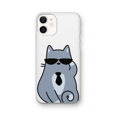 Cool cat: iPhone 12 Transparant Hoesje
