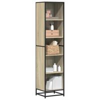 Boekenkast 40x35x170,5 cm bewerkt hout sonoma eikenkleurig