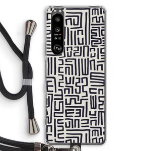 Moroccan Print: Sony Xperia 1 III Transparant Hoesje met koord