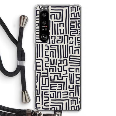 Moroccan Print: Sony Xperia 1 III Transparant Hoesje met koord