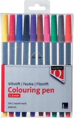 Viltstift Quantore 1 mm etui 10 stuks