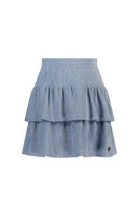 Like Flo Meisjes rok 2-laags velvet - Hila - Lt denim