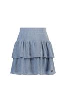 Like Flo Meisjes rok 2-laags velvet - Hila - Lt denim